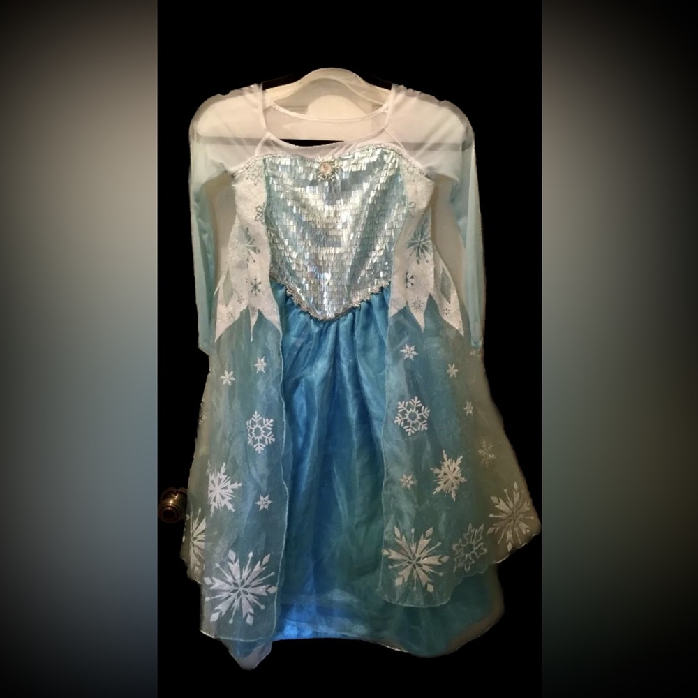 Girls Disney Frozen Elsa Costume Dress Up 7/8
